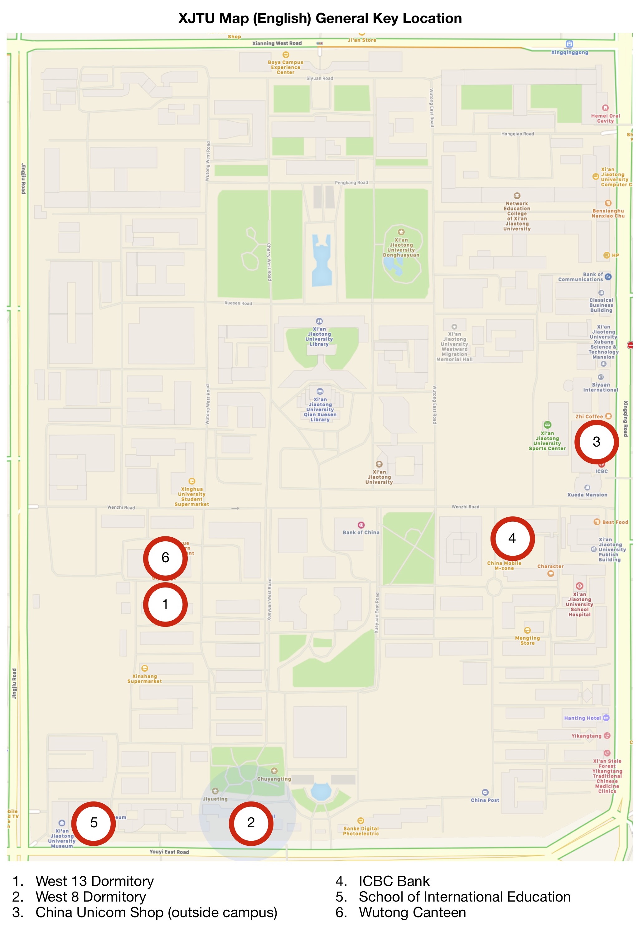 Map for newly arrived students